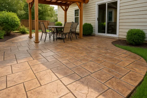 a stamped concrete patio from Quality Concrete Contractor Georgetown in Georgetown Tx, 78628 - Concrete Contractor near me a stamped concrete patio from Quality Concrete Contractor Georgetown in Georgetown Tx, 78628 - Concrete Contractor near me