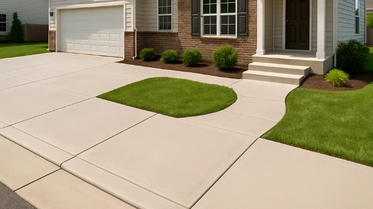 a concrete porch and sidewalk from Quality Concrete Contractor Georgetown in Hutto, TX - Hutto TX