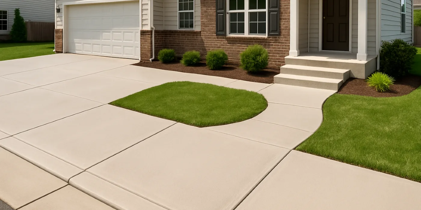 a concrete porch and sidewalk from Quality Concrete Contractor Georgetown in Hutto, TX - Hutto TX