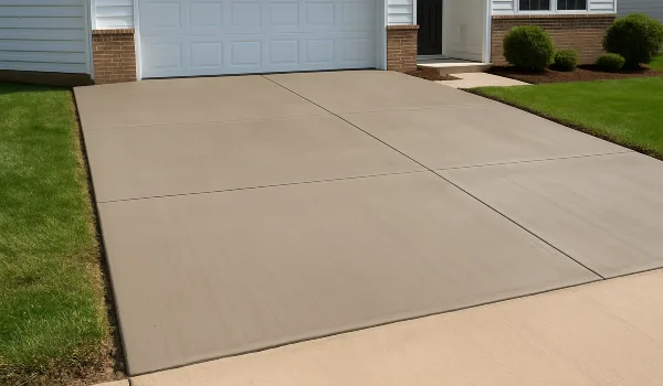 a brand new concrete driveway from Quality Concrete Contractor Georgetown in Pflugerville, TX - Pflugerville TX