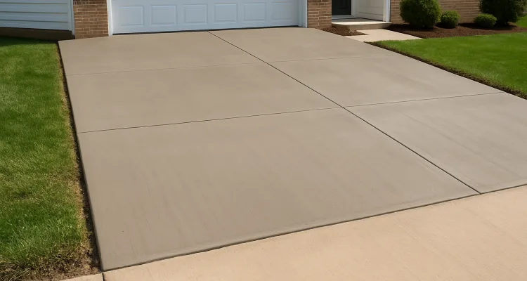 a brand new concrete driveway from Quality Concrete Contractor Georgetown in Pflugerville, TX - Pflugerville TX
